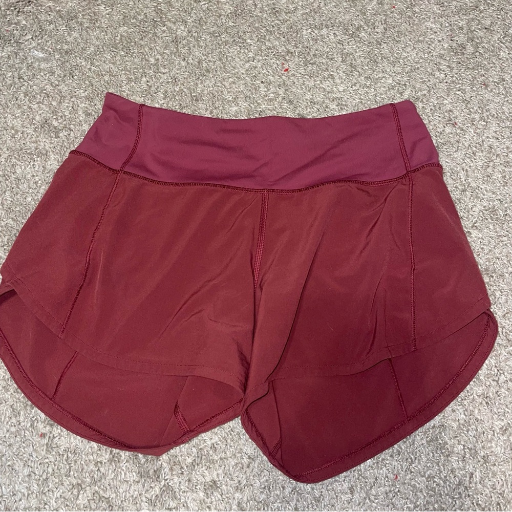 lululemon athletica Maroon Athletic Shorts